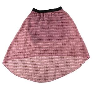 Star Ride High Low Skirt Girls 14/16 Pink Peacock Boho Fairycore Whimsical Flowy
